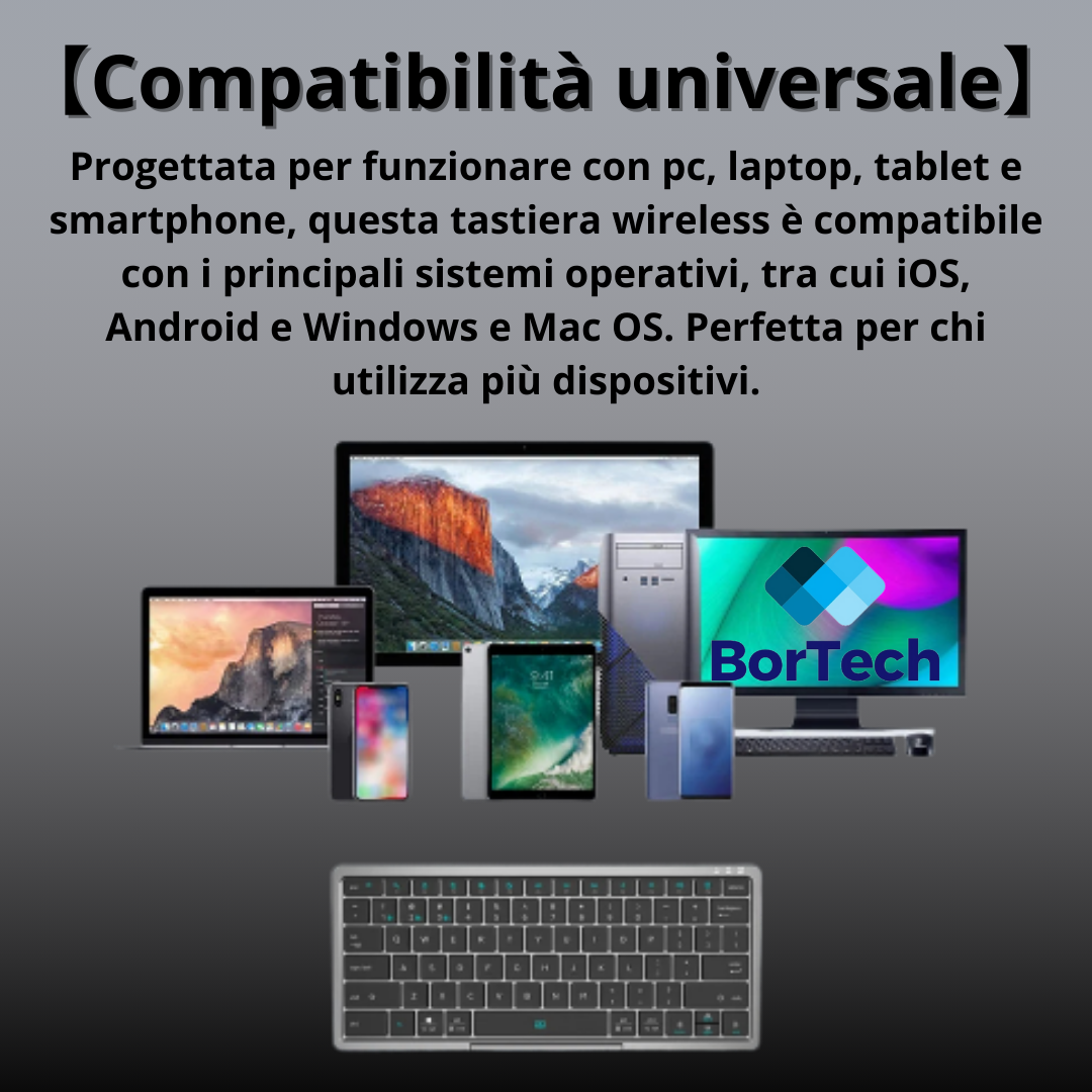 Tastiera Bluetooth Wireless Compatta